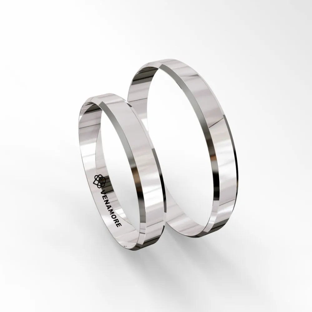 Par de Alianças em Prata 950 Eternity - 4mm - Imagem 1